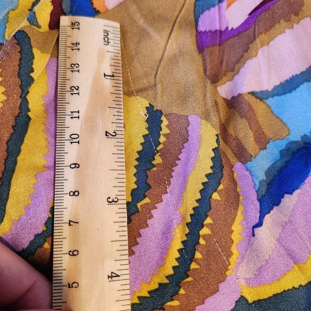 Haute Hippie Faux Wrap Top Colorful Tropical Women's size Small - Picture 13 of 15